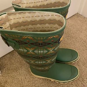 HERITAGE EMBOSSED TALL RAIN BOOTS